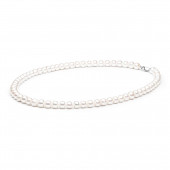 Colier perle naturale albe 50 cm si argint DiAmanti FFBW39-M-G